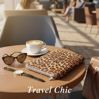 时尚豹纹 13/14/15/16 英寸笔记本电脑内胆包，适用于 Mcabook 电脑包，保护套，笔记本电脑保护套，电脑包