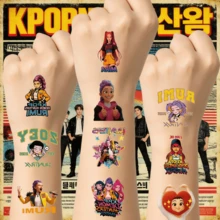 80pcs/4packs K-Pop Girl Group Witch Hunting Cute Stickers, Waterproof Cartoon Stickers Suitable For Laptop, Luggage [Random Styles] - Multicolor - View 2