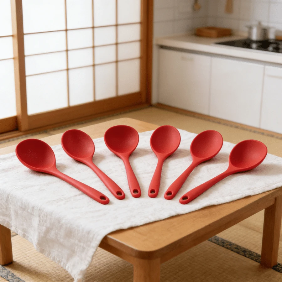 [2/4/6pcs] Premium Silicone Basting Brush, 8-Inch Heat Resistant Kitchen Tool, Non-Stick Cooking Spoon For Grilling Baking, Dishwasher (Red) - Red - View 1