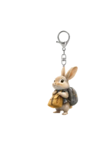 [2D Flat] Cute Bunny Acrylic Keychain, Hanging Ornament, (2D Acrylic Plane) One Backpack Rabbit, Adorable Animal Keyring For Women, Girls And Students - Perfect Bag Charm, Purse Accessory And Backpack Pendant - Ideal Birthday Gift, Daily Use, Car Suspension, Fun Decoration, Home Decor, Backpack Accessory - Lightweight, Durable, And Fashionable Key Accessory For Bags, Keys, And Lanyards, Souvenirs, Easter Gifts - Multicolor - View 12