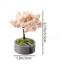 1. 12pcs Miniature Plant Models, Potted Plants, Dollhouse Decor Accessories, Including Christmas Tree, Cherry Blossom Tree, Pine Tree, Micro Landscape Decorative Items, Miniature Plant Models, Dollhouse Decor - 4 Plant Models - View 7