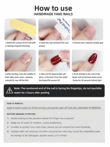 10pcs Cute Pink Leopard Print French Cat Eye Acrylic Press-On Nails, Almond Shape, With Jelly Gel And Nail File, DIY Manicure Supplies, Suitable For Valentine's Day, Music Festival, School Trip, Etc. - Multicolor - View 6