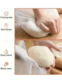 1pc Silicone Non-Stick Dough Kneading Bag - White Large - View 6