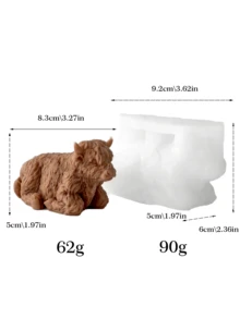 1pc New 3D Yak & Camel Plaster Mold, Creative Baking Mold, Candle Mold, Cartoon Yak & Camel Silicone Mold - A - View 8