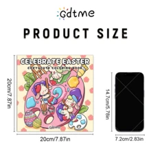 GDTME Huise出品的单面印刷“复活节”主题涂色书，画面清晰，色彩鲜艳，有助于放松身心、缓解压力。本书包含24张厚实的不透明纸张，手绘爱与友谊图案，是新年、复活节、情人节、音乐节、婚礼季、朋友生日等节日的理想礼物，也是成人涂色书的佳品。 - HY-175 - 查看 2