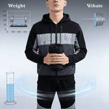 Men's Tracksuit: Hoodie And Tracksuit Bottoms - 黑色 - 查看 3