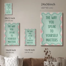 1 pza Arte minimalista inspirador, frase motivacional, cuadro enmarcado lienzo verano, póster vintage, frase motivacional, diseño simple - Estilo tipográfico moderno, para sala, recámara, oficina, incluye accesorios para colgar - Lienzo enmarcado, Vertical - Lienzo enmarcado - Ver 10