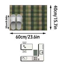 1pc Modern Simple Green Geometric Multicolor Striped Plaid Rug, Soft Faux Wool Carpet, Suitable For Bathroom, Kitchen, Entryway, Hallway, Bedside, Living Room, Bedroom, Machine Washable 100% Polyester Mat, Home Decor - Multicolor - View 15