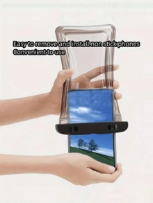 1/2/4个装“旅行季”新款IP65防水充气加厚手机袋，适用于7英寸及以下手机，适合游泳、冲浪、雨天旅行、海滩、邮轮、滑雪和其他水上活动 - 查看 7