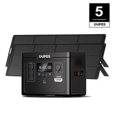 OUPES 1500W 1488Wh Portable Power Station Solar Generator LiFePO4 Battery Pack With 10 Outputs For Outdoor Camping, RV/Van Travel, Emergency Situations, Home Backup+2x240w Solar Panel - Đỏ - Xem 1