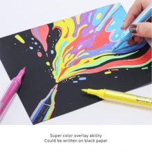 72/126色丙烯马克笔套装，日常马克笔，绘画及美术用品，尼龙软笔尖，线条粗细0.7-5毫米可调，色彩饱和度高，墨水容量大，适合DIY和艺术创作 - 套裝 - 查看 10