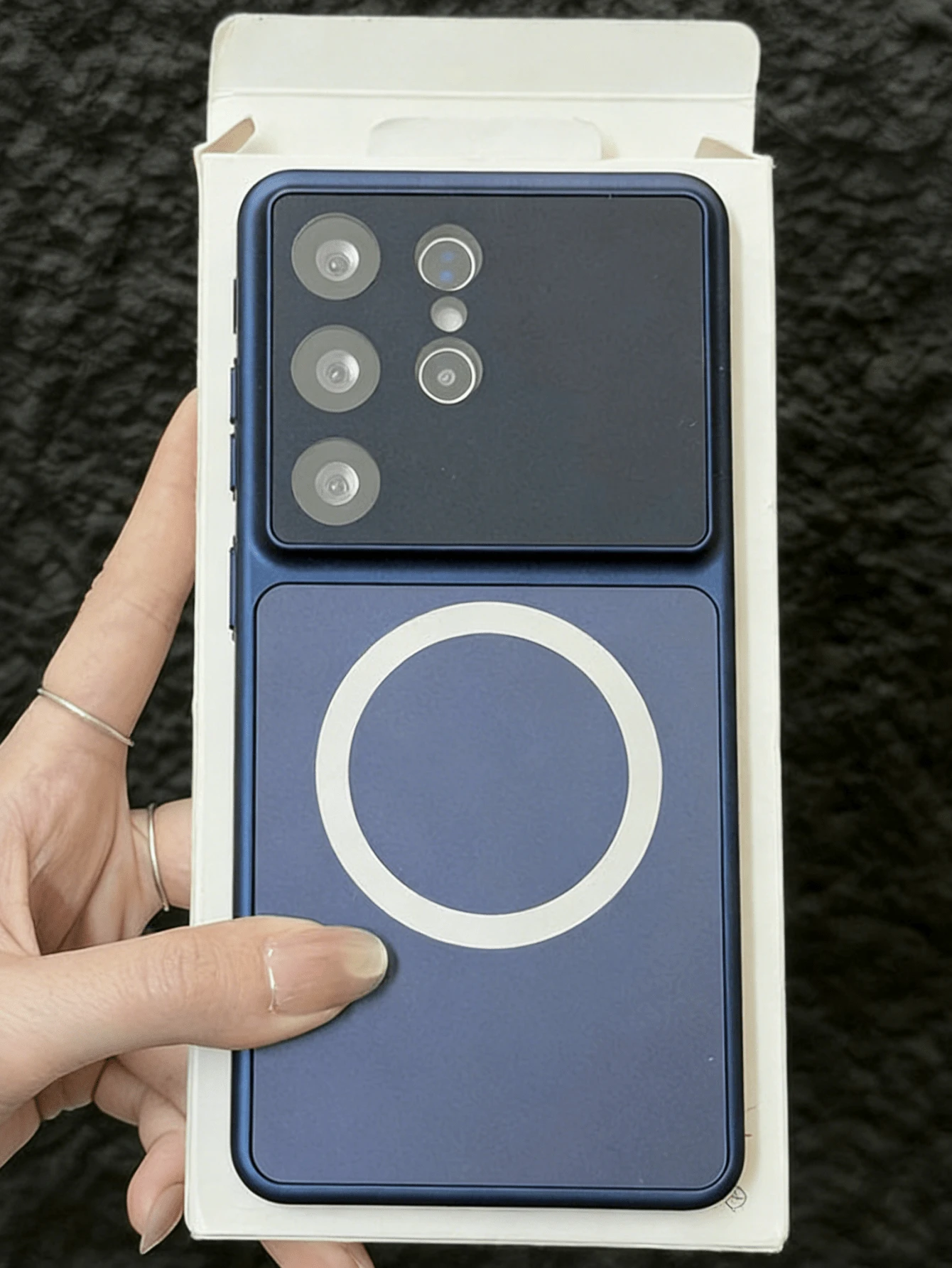 适用于三星 Galaxy S26 Ultra S25 Ultra S24 S23 Ultra 的磁吸式手机壳，大窗口磨砂防摔保护套