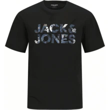 JACK & JONES Jjebryan Corp Logo Tee SS O-Neck Noos Men's T-Shirt (1-Pack) - Black - View 1