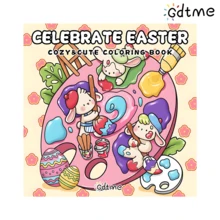 GDTME Huise出品的单面印刷“复活节”主题涂色书，画面清晰，色彩鲜艳，有助于放松身心、缓解压力。本书包含24张厚实的不透明纸张，手绘爱与友谊图案，是新年、复活节、情人节、音乐节、婚礼季、朋友生日等节日的理想礼物，也是成人涂色书的佳品。 - HY-175 - 查看 8
