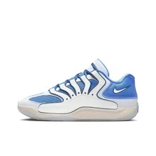 Giày bóng rổ cổ thấp Nike KD 18 EP đa năng, thoải mái, bền bỉ và thoáng khí, dành cho nam, màu xanh dương và trắng. - Xanh và trắng - Xem 15