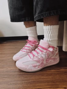 Nike KD 18 "Aunt Pearl" EP Basketball Shoes, Comfortable, Durable, Breathable, Supportive, Traction, Pink, Men - 粉色 - 查看 10