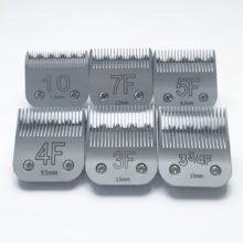 1pc Professional Pet Clipper Replacement Blades – 7F(3.2mm)/40#(0.25mm)/4F(9.5mm)/5F(6.0mm), Steel & Ceramic, Compatible With Andis Oster Laube A5 Series Dog Grooming Clippers - Multicolor - View 2