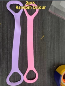 1pc Silicone 8-Shape Resistance Band For Shoulder Stretching, Multifunctional Resistance Rope, Yoga Assist Equipment - Multicolor - View 13