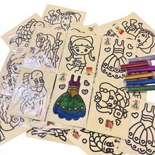 1/10/40pcs Kids Glitter Sticker Art, Kindergarten DIY Shiny Craft Painting, Colorful Glitter Coloring, Back To School Classroom Gift Toys (Glitter Included, Random Patterns & Colors, No Bamboo Sticks) - Multicolor - View 9