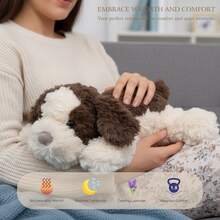 KOWSi Microwavable Heating Pad Narwhal Lion Sloth Golden Retriever Plush - Weighted Stuffed Animal Toy With Tourmaline Beads & Lavender - 1.8 Lb For Long Lasting Cozy Warmth - Includes Gift Box & Greeting Card - Golden Retriever - View 3