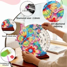 3D钻石艺术万年历套装 木质DIY手工钻石艺术日历 旋转钻石画日历 成人款 - 多色 - 查看 8