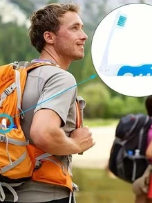 1/4pcs Travel Toothbrush, Foldable Design, Medium Bristles, Suitable For Camping, Couples, Travel And Business Trips - Multicolor - View 4