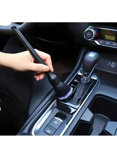 1pc Multi-Purpose Car Interior Detail Brush, Soft Bristle Dust Removal Cleaning Brush, Universal Car Dashboard & Interior Cleaning Tool