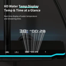 Juego de ducha de lujo con pantalla digital LED | Cabezal de ducha de lluvia grande de 12 pulgadas, control de teclas de piano montado en la pared, cabezal de ducha de mano, estructura de aleación de aluminio | Equipo de baño moderno y ducha al aire libre - Gris Oscuro - Ver 3