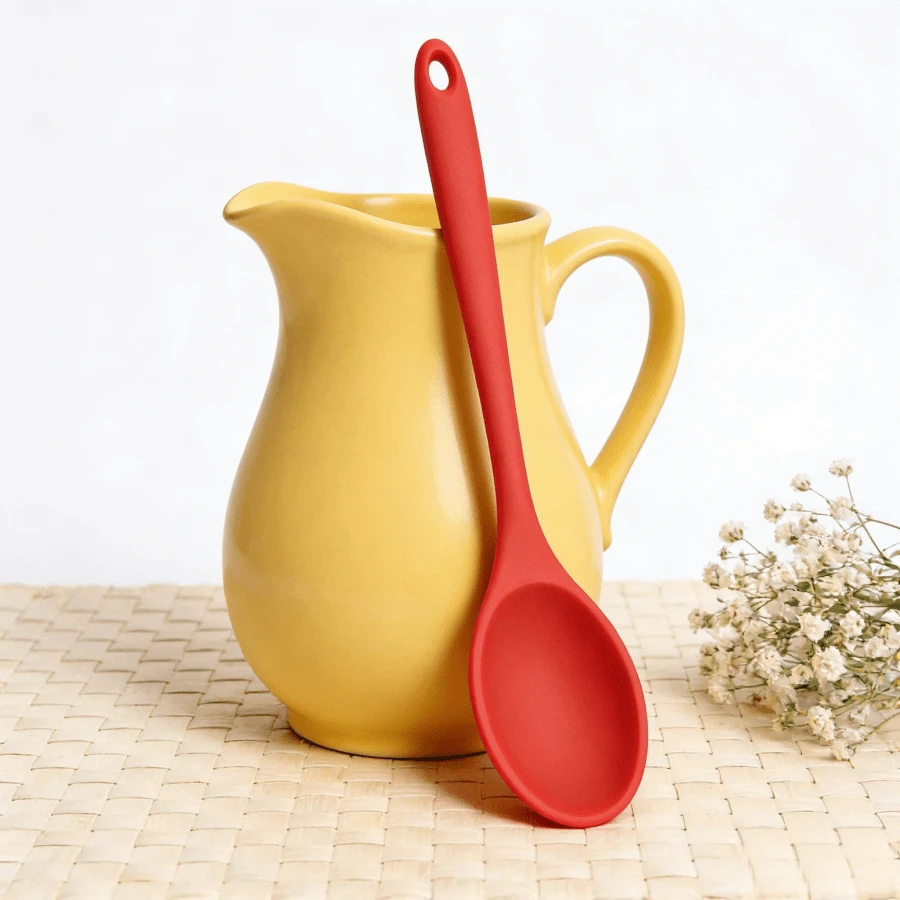 [2/4/6pcs] Premium Silicone Basting Brush, 8-Inch Heat Resistant Kitchen Tool, Non-Stick Cooking Spoon For Grilling Baking, Dishwasher (Red) - Red - View 1