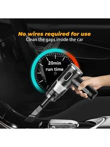 Upgraded Cordless Handheld Vacuum, For Crumbs/Pet Hair, Dust Cup+Washable Filter, Cyclone, USB 2000mAh, For Car/Office/Home. - Black - View 9