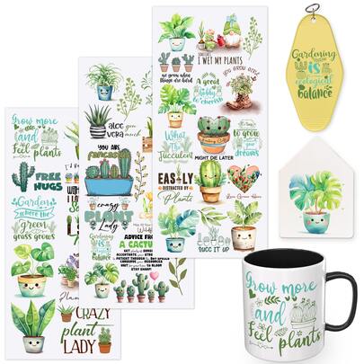 3 PIEZAS/SET Envolturas de taza con estilo UV DTF Pegatinas autoadhesivas para tazas de café, botellas de agua, decoración del hogar, portátiles y refrigeradores Manualidades DIY (Vidrio no incluido)