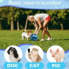 Interactive Dog Snuffle Ball - Dog Toy, Keeps Dogs Busy, Can Be Filled With Treats To Exercise Dog's Sense Of Smell And Slow Down Eating Speed - Blue - View 2