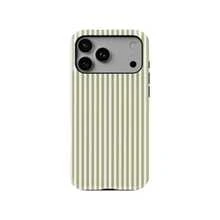 Burgundy And Pink Striped Phone Case, Retro Minimalist Vertical Stripe Design, Vintage Aesthetic Style, Compatible With IPhone 17/16/15/14/13/12/11 Pro Max - 綠-1 - 查看 5