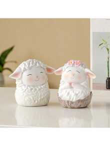 Tượng cừu dễ thương, đồ trang trí phòng thẩm mỹ, phụ kiện nhà phong cách Bohemian phù hợp cho phòng ngủ, phòng khách, bàn làm việc, giá sách, bàn cà phê, phòng trẻ em, tượng động vật đáng yêu, trang trí mùa xuân, quà cưới và quà sinh nhật cho phụ nữ, bé gái, trẻ em. - 1PC - Xem 1