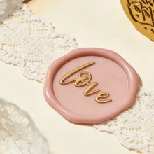 BAOFALI 1pc English Blessing Wax Seal Stamp Head, Includes Patterns Like "Blessing", "Happiness", "Thank You", "Happy Birthday", "Love", Suitable For Wedding Invitations, Gift Packaging, Etc. - Single Piece - View 8