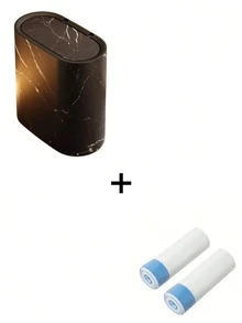 1pc Plastic Marble Or Wood Grain Textured Corner Garbage Can, Stylish Trash Bin, Suitable For Bathroom, Kitchen, Living Room - No Electricity Required, Fits Tight Spaces - Multicolor - View 11