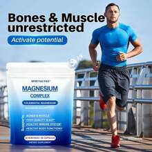 8-In-1 Magnesium Complex Supplement 90 Capsules, 1000mg With Magnesium Glycinate, Citrate, Malate, Taurate, Easy Absorption For Sleep, Muscle Relaxation, Nerve & Heart Health, Energy, Non-GMO, Vegan - 1 CÁI - Xem 5