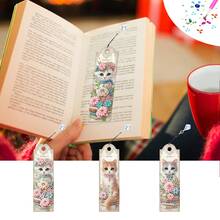 3pcs Diamond Painting Bookmarks, Cat Series Pattern, Acrylic Material With Embedded Round Crystal Gems, Suitable For Back To School, Book Marking, All Holiday Gifts - View 15