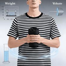 Camiseta de rayas para hombre - Negro - Ver 3