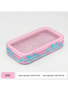 1pc Large PVC Inflatable Swimming Pool, Double-Layer Sealed Air Valve, Bottom Drainage Device, No Electricity Needed, Suitable For Garden Water Party - One Size Fits All - View 12