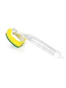 Heavy Duty Dish Scrubber, Non-Scratch Kitchen Sink Sponge, Detachable Handle Dishwashing Brush With Liquid Soap Sponge, Strong Cleaning Scrub Brush - Multicolor - View 13