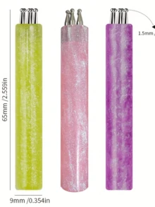 1pc Flower Nail Art Dotting Pen, Ballpoint Pen Design, Nail Art Painting Brush Tool, Suitable For Drawing, Carving, Rhinestone Inlaying, DIY Nail Salon Supplies - Multicolor - View 7