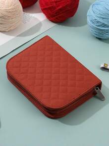 Portable Knitting Kit Case Organizer Bag Crochet Hook Zip Waterproof Storage Bag DIY Sewing Needle Accessories Set Storage Bag - Multicolor - View 11