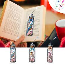 3pcs Diamond Painting Bookmarks - Peacock, Bird Series Patterns, Acrylic Material With Special Shaped Gems Pendant, For Home Office Supplies Reading, Hobbyist Gifts - View 16