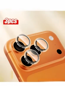 Luxury Lens Tempered Glass 3pcs Shatterproof Fingerprint-Proof Scratch-Resistant Lens Tempered Glass Screen Protector Compatible With Iphone 17/17 Pro/17 Pro Max/17 Air/16 Pro/16 Pro Max Premium Tempered Glass With Transparent Acrylic Frame Design Spring Gift - Clear - View 35