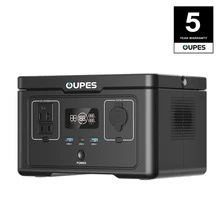 OUPES Exodus 600 Portable Power Station 600W, 256Wh Solar Powered Generator With 2 AC Outlets(1200W Peak), Full Recharge In 1 Hrs LifePO4 Battery Generator For Camping - 黑色 - 查看 9