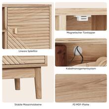 Muebles para televisión y centros de entretenimiento - Roble + MDF - Ver 11