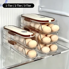 Hộp đựng trứng 1/2/3 tầng, hộp bảo quản trứng trong tủ lạnh, giỏ đựng trứng, tiết kiệm không gian, hộp đựng trứng tự xoay, khay đựng trứng dung tích lớn, thích hợp để bảo quản trong tủ lạnh. - Nhiều màu - Xem 9