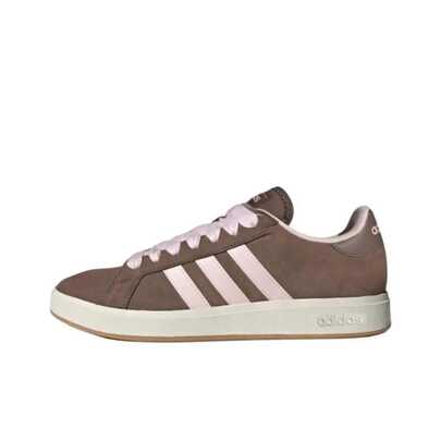  Giày thể thao cổ thấp adidas Grand Court Base 00s Classic Comfort Thin-Soled Durable màu nâu hồng, unisex.