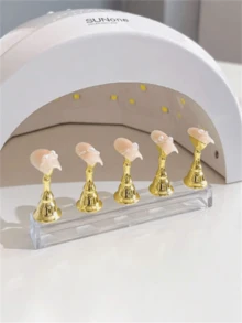 Y2K 金色美甲展示架套装，印花美甲展示架，磁性美甲架，美甲练习架，亚克力美甲入门套装配件，美甲印花图案，美甲沙龙设备及装饰，用于美甲展示和练习，旅行必备，母亲节礼物 - 金色 - 查看 5